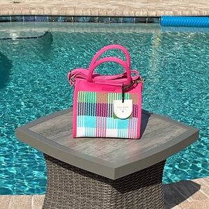 ♠️🩵💖 kate spade new york x Target Plaid Knit Crossbody Bag Tote